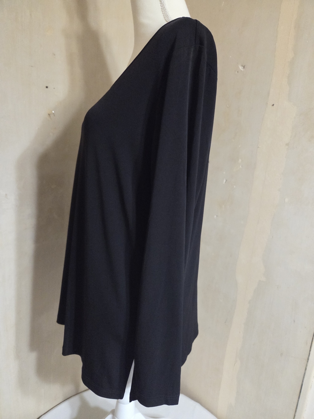 Susan Graver Black Long Sleeve Tunic - Picture 6 of 8